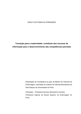 Transição para a maternidade - Repositório Aberto da Universidade