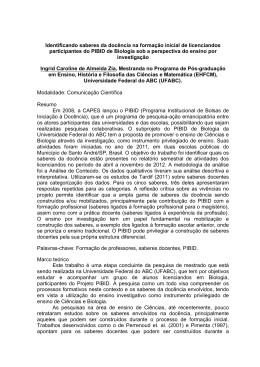 Identificando saberes da doc&ecirc;ncia na forma&ccedil;&atilde;o inicial de - sinpro-sp