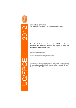 Protocolo de Entrevista Forense do NICHD an&aacute;lise