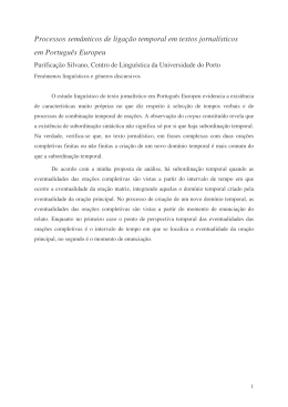 Processos sem&acirc;nticos de liga&ccedil;&atilde;o temporal em textos jornal&iacute;sticos