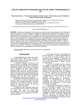 LEITE DE CABRA EM P&Oacute; PRODUZIDO EM - viii cobeq