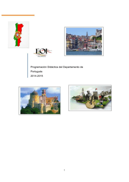 Programación Didáctica de Portugués 2014-2015 - EOI