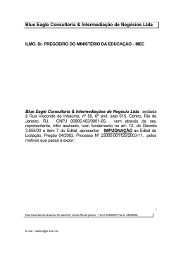 Impugna&ccedil;&atilde;o ao Edital - Minist&eacute;rio da Educa&ccedil;&atilde;o