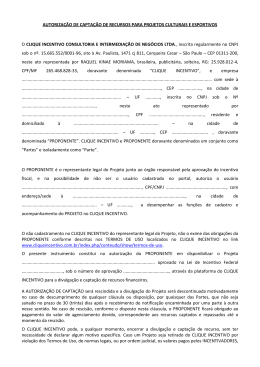 autoriza&ccedil;&atilde;o de capta&ccedil;&atilde;o de recursos para