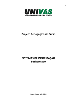 Projeto Pedag&oacute;gico de Curso SISTEMAS DE