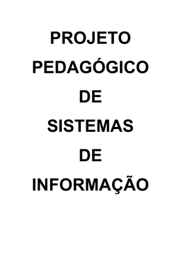 PROJETO PEDAGÓGICO DE SISTEMAS DE INFORMAÇÃO