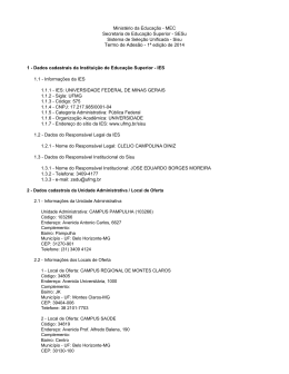 Termo de Adesão da UFMG ao Sisu