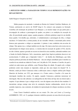 A reflexão sobre a passagem do tempo e suas