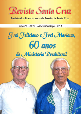 LEIA A REVISTA SANTA CRUZ, Ano 77 - 2013 - janeiro/mar&ccedil;o