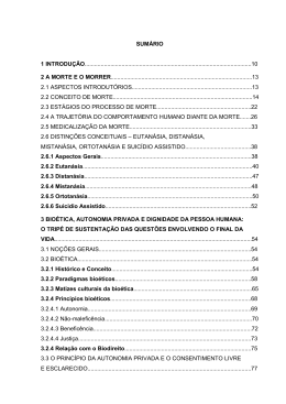 Ortotan&aacute;sia e dignidade da pessoa humana