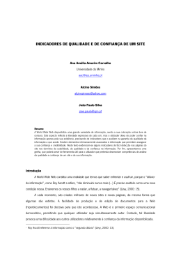 indicadores de qualidade e de confiança de um site