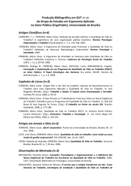 Produ&ccedil;&atilde;o Bibliogr&aacute;fica em QVT do ErgoPublic