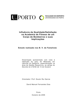 Influência da Qualidade/Satisfação na