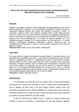 Estilo de vida de estudantes de gradua&ccedil;&atilde;o em enfermagem