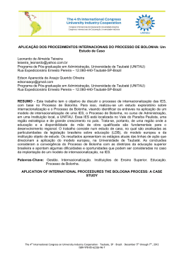 aplicação dos procedimentos internacionais do processo