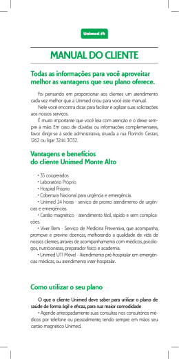 Manual do Cliente 2014 - Unimed Monte Alto 3
