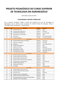 PROJETO PEDAG&Oacute;GICO DO CURSO SUPERIOR DE