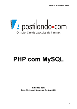Apostila de PHP com MySQL