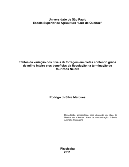 Efeitos da varia&ccedil;&atilde;o dos n&iacute;veis de forragem em dietas contendo