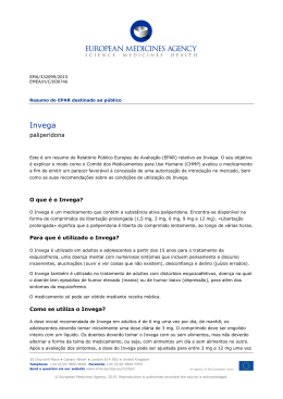Invega, INN-paliperidone - European Medicines Agency