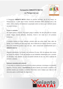 Campanha AMIANTO MATA! - ABREA - Associa&ccedil;&atilde;o Brasileira dos
