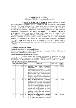contrato 395-14 - Munic&iacute;pio de Tr&ecirc;s Passos