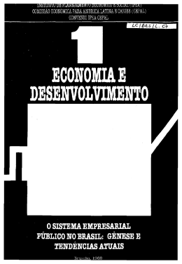 ECONOMIA E DESENVOLVMENTO - Repositorio Digital CEPAL