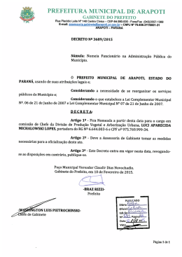 PREFEITURA MUNICIPAL DE ARAPOTI
