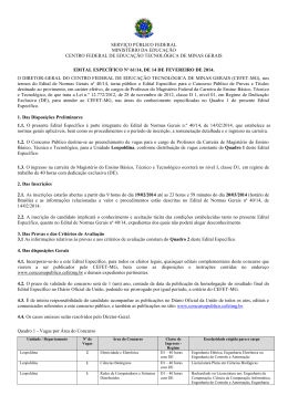 Anexo XXI&ndash; Edital de Concurso EBTT &ndash; Unidade Leopoldina