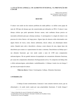 a atua&ccedil;&atilde;o da linha&ccedil;a, um alimento funcional, na preven&ccedil;&atilde;o
