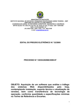 preg&atilde;o eletr&ocirc;nico n&ordm; 32/2009 dtdie
