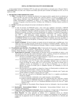 EDITAL DO PROCESSO SELETIVO DEZEMBRO/2008 A