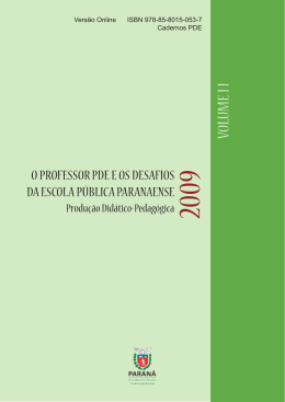 VOLUME I I - Secretaria de Estado da Educação do Paraná