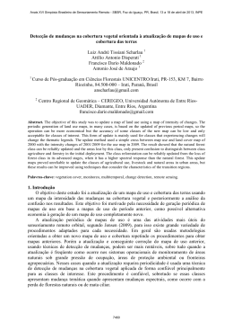 Detec&ccedil;&atilde;o de mudan&ccedil;as na cobertura vegetal orientada &agrave;