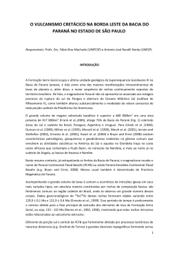 Apostila da pr&eacute; excurs&atilde;o - Sociedade Brasileira de Geologia