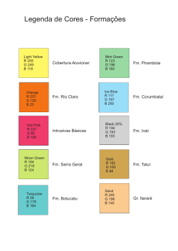 Legenda de Cores