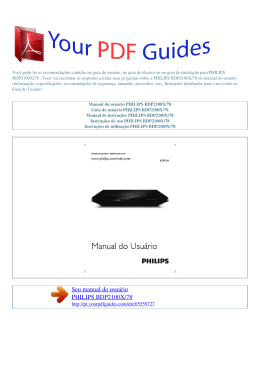BDP2100X/78 - Instru&ccedil;&otilde;es de utiliza&ccedil;&atilde;o