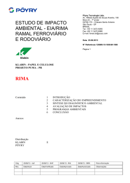 ESTUDO DE IMPACTO AMBIENTAL - EIA/RIMA RAMAL