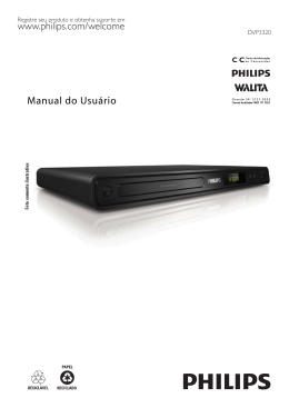 www.philips.com/welcome Manual do Usu&aacute;rio