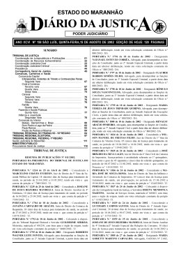 IÁRIO DA JUSTIÇ - Portal do Poder Judiciário do Estado do Maranhão