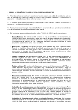 1 PEDIDO DE ISEN&Ccedil;&Atilde;O DA TAXA DE VISTORIA EM