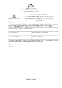 Anexo IV - Requerimento isen&ccedil;&atilde;o da taxa de