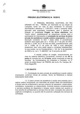 Edital - Tribunal Regional Eleitoral do Rio Grande do Sul