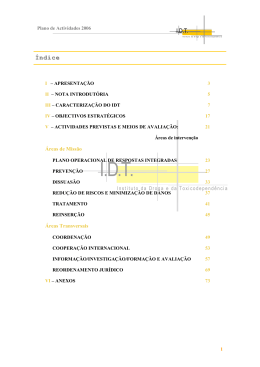 &agrave;s quais o IDT fornece informa&ccedil;&atilde;o compilada ou tratada, no