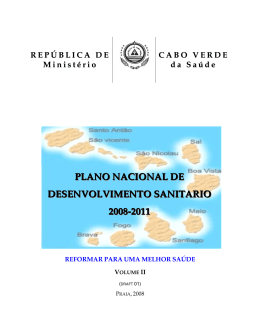 plano nacional de desenvolvimento sanitario 2008