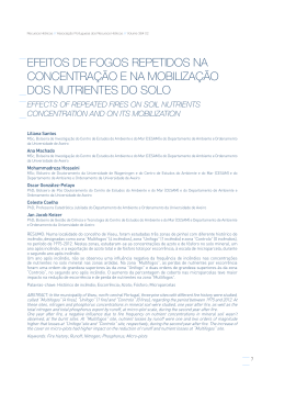 EFEITOS DE FOGOS REPETIDOS NA CONCENTRA&Ccedil;&Atilde;O E