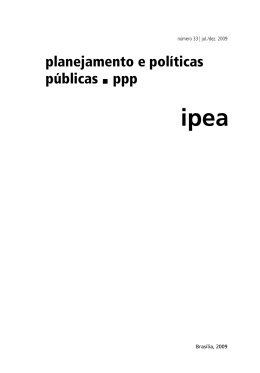 planejamento e políticas públicas ppp