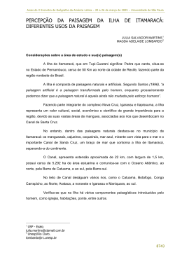 diferentes usos da paisagem