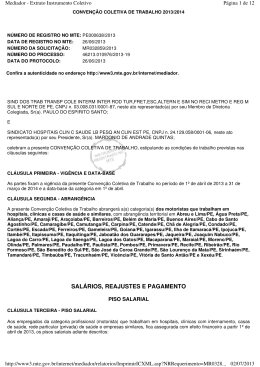 SAL&Aacute;RIOS, REAJUSTES E PAGAMENTO