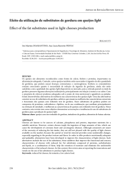Efeito da utiliza&ccedil;&atilde;o de substitutos de gordura em - BVS SES-SP